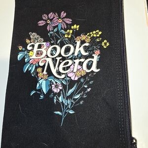 Floral "Book Nerd" Out Of Print Pouch